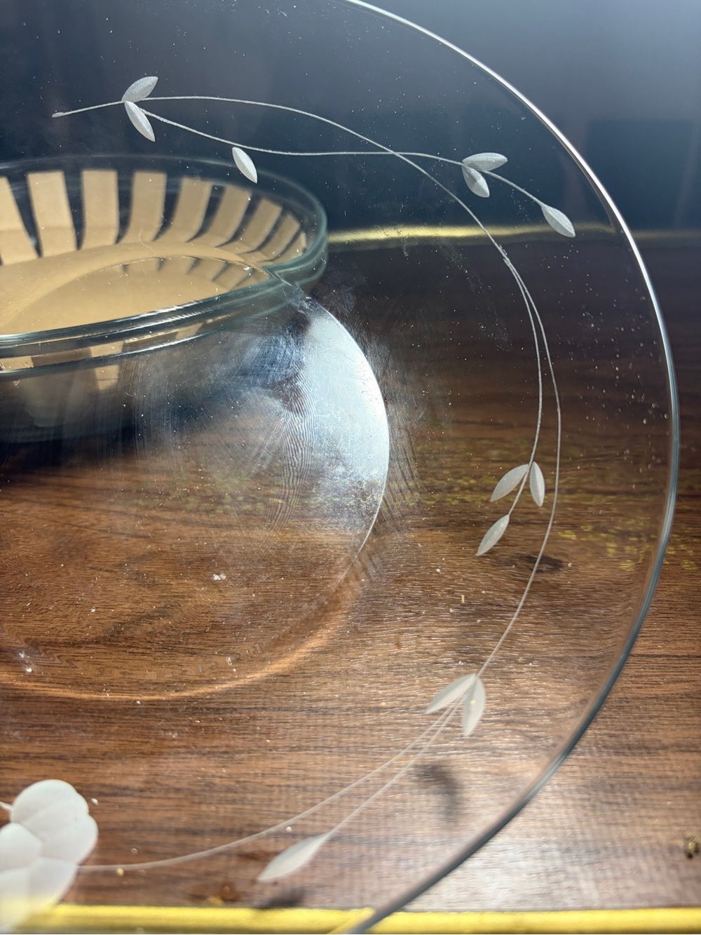 4 Vintage Princess House Heritage 8" Crystal Salad Serving Bowl – Etched Floral